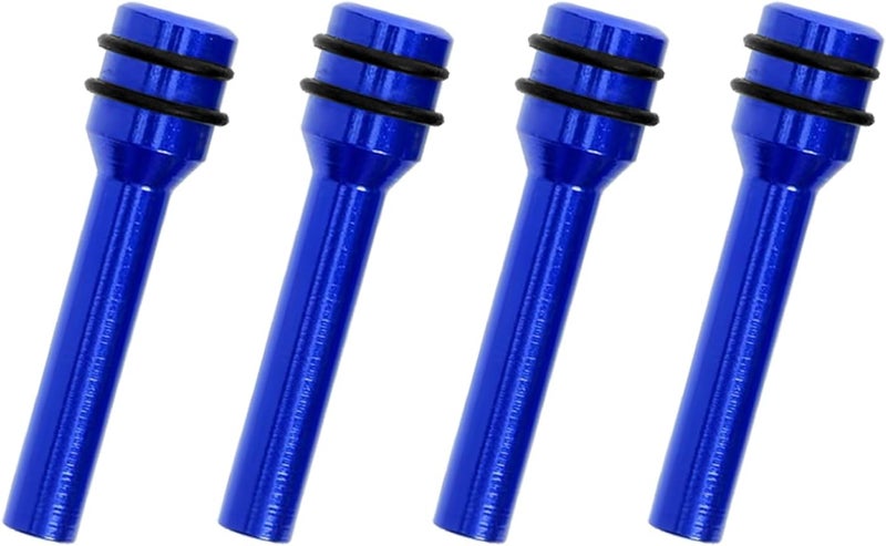 SWQS 4 PCS Car Door Lock Knobs, Aluminum Alloy Automotive Inner Door Lock Pull Pins Replacement, Universal Auto Lift Bolt Cover Cap, Car Decorative Accessories for Cars, SUVs, Trucks (Blue) - Image 1